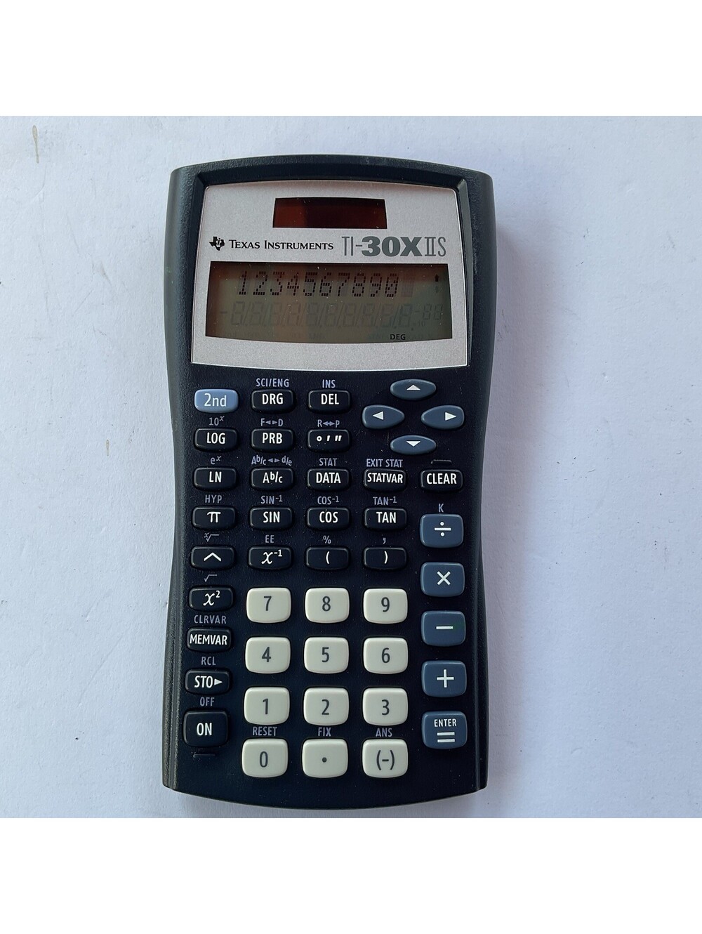Texas Instruments TI-30X IIS Scientific Solar Calculator Blue Tested No Cover